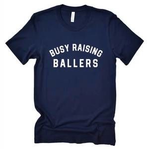 NEW TYPE A TEES men's busy raising ballers tee in navy